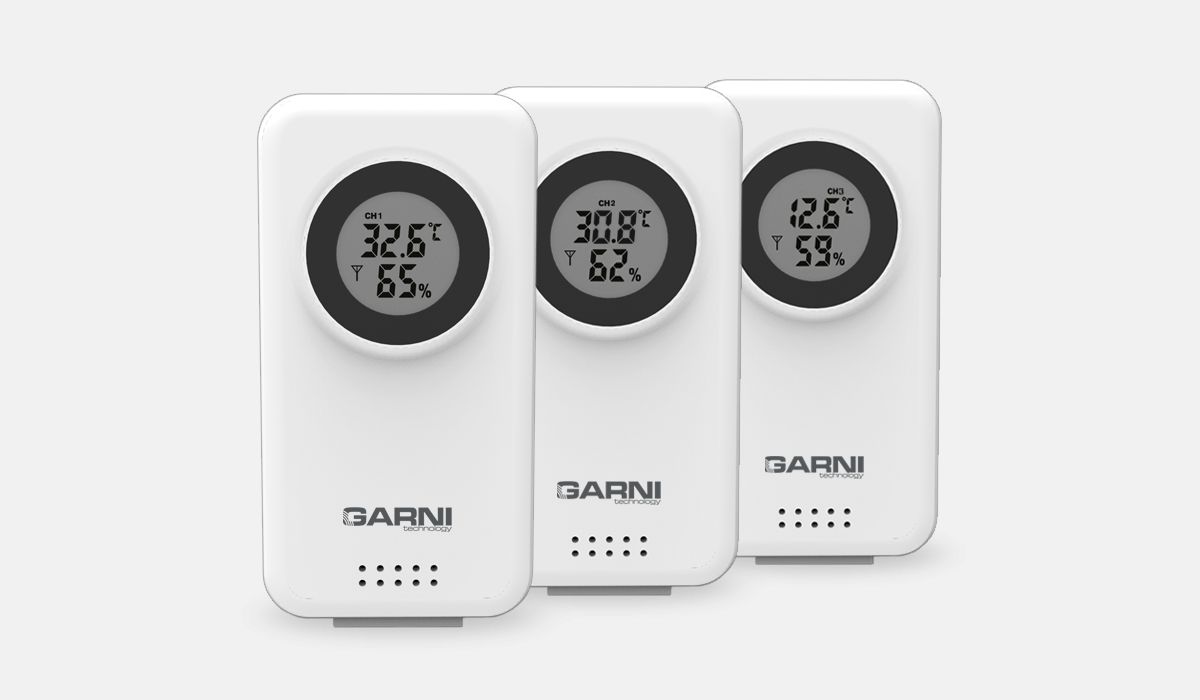 Údaje o teplotě a relativní vlhkosti až ze tří míst současně GARNI 560 EASY II