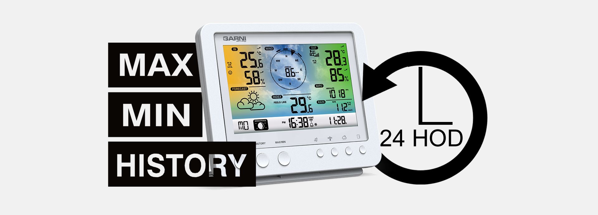 Meteorologická stanice s pamětí GARNI 975